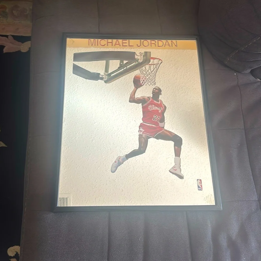 Rare Michael Jordan poster authenticated by the nba over 30 years old